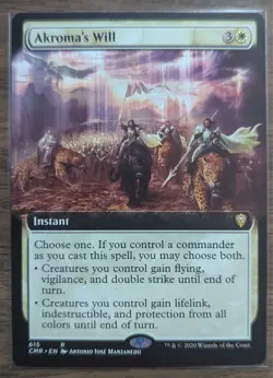 MTG Akroma's Will Extended Art Non-Foil from Commander Legends NM - Image 1