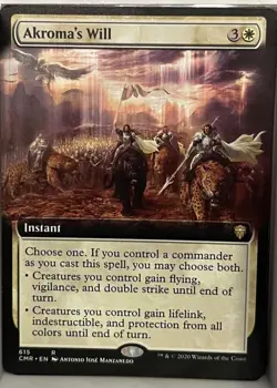 MTG Akroma's Will Extended Art Non-Foil from Commander Legends NM - Image 1