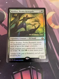 MTG - RISHKAR PEEMA RENEGADE - RARE - AER - PRERELEASE FOIL - NM - Image 1