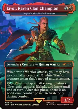 Eivor, Raven Clan Champion (Najeela, the Blade-Blossom) Foil Secret Lair NM MTG - Image 1