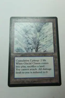 MTG Glacial Chasm x1- -Ice Age-Mod/Hvy Play - Image 1