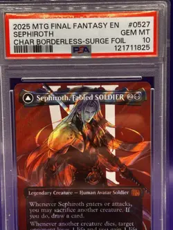 2025 MTG Final Fantasy Sephiroth, Fabled Soldier 0527 Surge Foil PSA 10 - Image 2