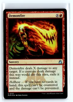 FOIL Demonfire Ravnica Remastered Uncommon - MTG Magic the Gathering Card - Image 1