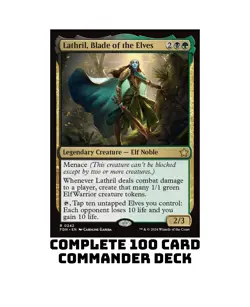 Lathril Commander Deck - 100 Card EDH Elf Tribal - Custom MTG Ready to Play - Image 1