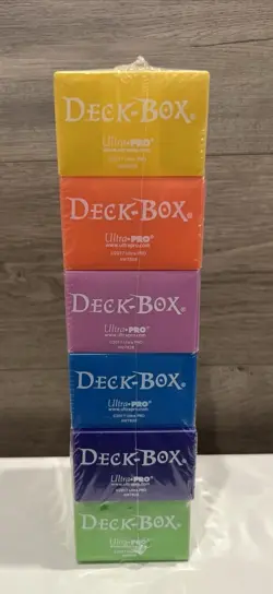 Ultra Pro Multi Color Deck Boxes Magic Pokemon YuGiOh Card Storage Box Set Of 6 - Image 1