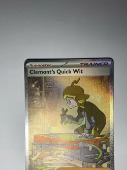 Clemont's Quick Wit 243/191 - SIR Pokemon TCG Surging Sparks 2024 - NM Card - Image 4