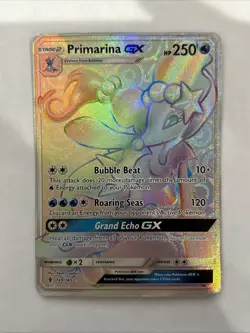 Pokemon TCG Primarina GX Holo Secret Rare Card 149/145 Guardians Rising - Image 1