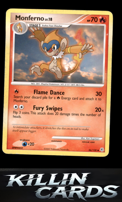 Monferno 56/130 Pokemon Uncommon Diamond and Pearl Card LP - Image 1