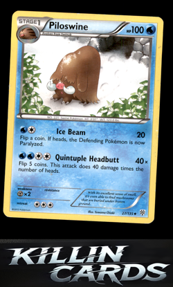 Piloswine 27/135 Pokemon Uncommon Plasma Storm Card LP - Image 1