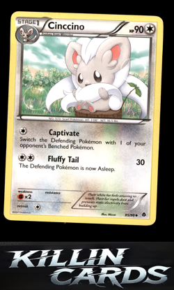 Cinccino 85/98 Pokemon Uncommon Emerging Powers Card LP - Image 1