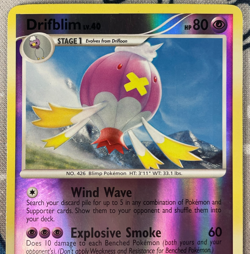 Drifblim 24/130 Reverse Holo Rare Diamond & Pearl Base Set Pokemon Card LP/NM - Image 2