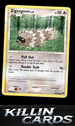 Zigzagoon 96/106 Pokemon Common Great Encounters Card LP - Image 1