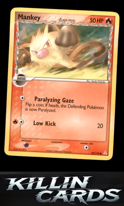 Mankey (Delta Species) 70/110 Pokemon Common Holon Phantoms Card LP - Image 1