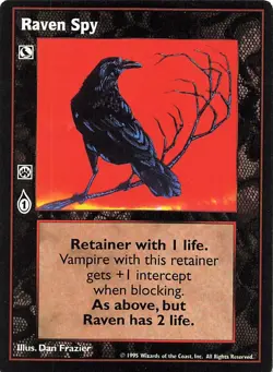 Raven Spy - Vampire: The Eternal Struggle Deckmaster Trading Card 1995 - Image 1