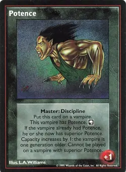 Potence - Vampire: The Eternal Struggle Deckmaster Trading Card 1995 - Image 1