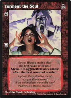 Torment the Soul - Vampire: The Eternal Struggle Deckmaster Trading Card 1995 - Image 1