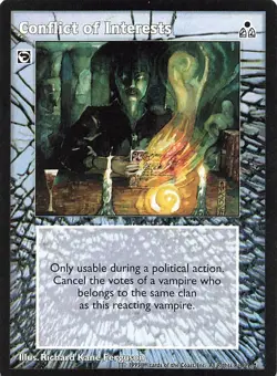 Conflict of Interest- Vampire: The Eternal Struggle Deckmaster Trading Card 1995 - Image 1