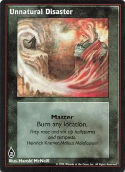 Unnatural Disaster - Vampire: The Eternal Struggle Deckmaster Trading Card 1995 - Image 1