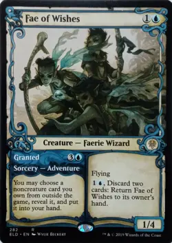 282 FAE OF WISHES SHOWCASE RARE THRONE OF ELDRAINE MTG CARD - Image 1
