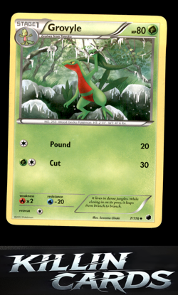 Grovyle 7/116 Pokemon Uncommon Plasma Freeze Card LP - Image 1