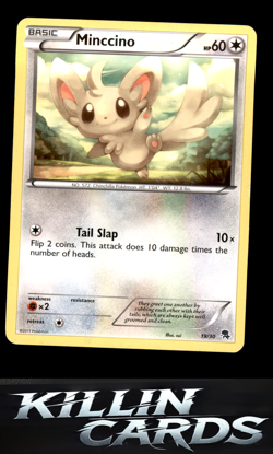Minccino (#19) 19/30 Pokemon Common BW Trainer Kit: Excadrill & Zoroark Card LP - Image 1