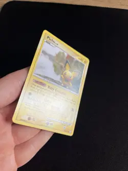 Pichu 93/123 LP Pokemon Card Non Holo Rare Vintage - Image 3