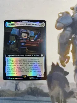 MTG Yes Man, Personal Securitron (Extended Art FOIL) English PIP - Image 1