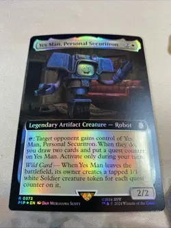 MTG Yes Man, Personal Securitron (Extended Art FOIL) English PIP - Image 3