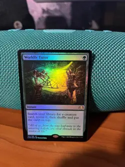 MTG Worldly Tutor Dominaria Remastered Foil (185/261) LP - Image 1