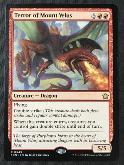 MTG Foundations #549 Terror of Mount Velus NM - Image 1