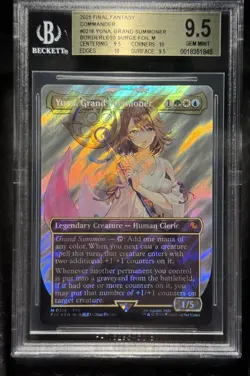 MTG GBS 9.5 Yuna, Grand Summoner (Borderless) (Surge Foil) - Image 1
