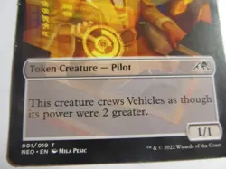 Pilot Token NM Magic the Gathering Kamigawa: Neon Dynasty mtg card - Image 2