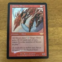 1x Magma Sliver - Foil Moderate Play MTG Magic See Pictures - Image 1