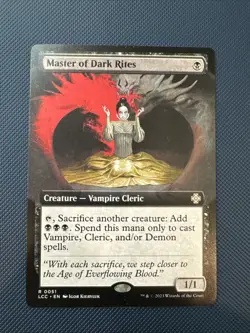 MTG Master of Dark Rites (Extended Art) The Lost Caverns of Ixalan (LCC) NM - Image 1