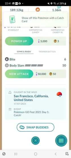 Pokemon Go Shiny Hippowdon - Image 2