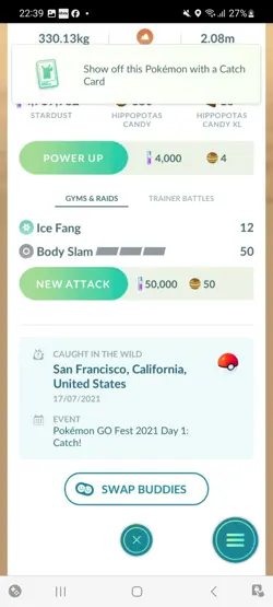 Pokemon Go Shiny Hippowdon - Image 2