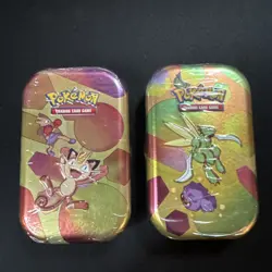 Lot of 2 - POKEMON SCARLET & VIOLET 151 MINI TINS (Meowth/Scizor)-NEW SEALED - Image 1