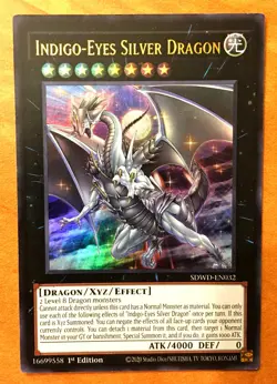 Yugioh Indigo-Eyes Silver Dragon SDWD-EN032 1st Edition - Ultra Rare NM - Image 1
