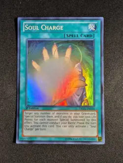 Yugioh - Soul Charge DRLG-EN014 1st Edition Super Rare NM - Image 1