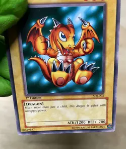 Yugioh! LP Baby Dragon - SDJ-003 - Common - 1st Edition Lightly Played, English - Image 4