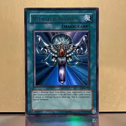 YuGiOh • Monster Reborn • LOB-118 • Holo Ultra Rare • LP - Image 1