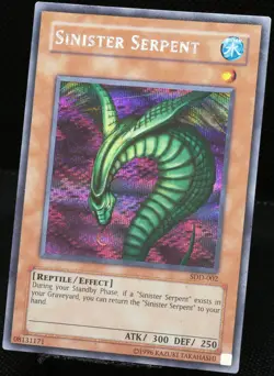 Yu-Gi-Oh! Sinister Serpent SDD-002 Prismatic Secret Rare [G-EX] AMERICAN Promo - Image 3