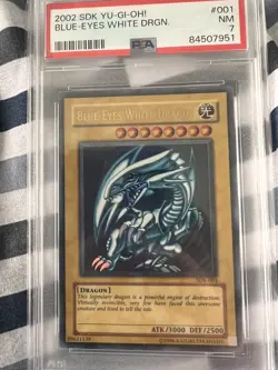 Blue Eyes White Dragon SDK-001 (PSA 7) YuGiOh Card - Image 3