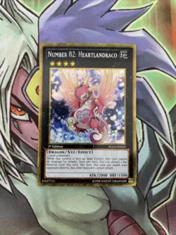 PGLD-EN025 Number 82: Heartlandraco Gold Secret Rare 1st Edition NM Yugioh Card - Image 1