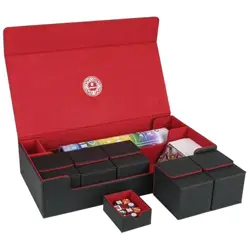 6 in1 Card Deck Box Set,X 6 in 1 For 2400+ Unsleeved Cards Black & Red Set - Image 2