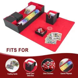 6 in1 Card Deck Box Set,X 6 in 1 For 2400+ Unsleeved Cards Black & Red Set - Image 5