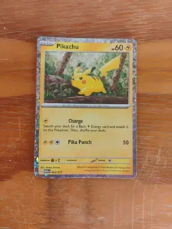 Pikachu New 2025 McDonalds Happy Meal Holo Pokemon Dragon Discovery Card 002/015 - Image 1
