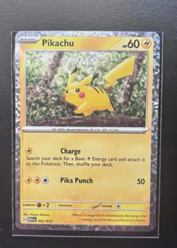 Pikachu New 2025 McDonalds Happy Meal Holo Pokemon Dragon Discovery Card 002/015 - Image 1