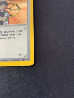 Brock 15/132 Holo Rare W/ Swirl Gym Heroes Vintage Pokemon Card LP Small Crease - Image 4
