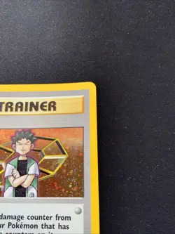 Brock 15/132 Holo Rare W/ Swirl Gym Heroes Vintage Pokemon Card LP Small Crease - Image 5